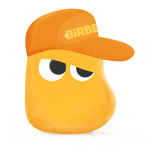 Birba con cappellino arancione, mascotte dell'iniziativa.